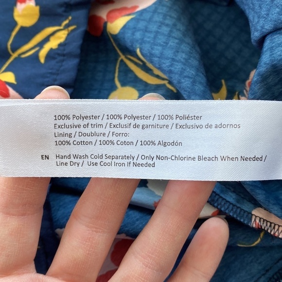 Band of gypsies - summer blue dress with flowers design - size medium - Picture 16 of 16